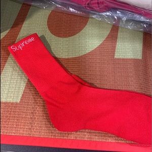 Supreme red socks